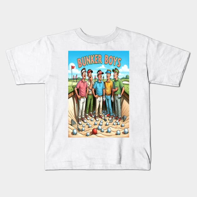 Bunker Boys: Out of the Rough, Into the Sand Kids T-Shirt by TooplesArt